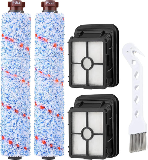 Brush Filter Replacement for Bissell CrossWave Floor and Area Rug Cleaner 3888A 2306A 1785 Serie, 2 Multi Surface Brush 1868 + 2 Filter 1866, Comp...