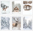 Canssape Snow Landscape Wall Poster Nature Wall Art Decor Set of 6 Winter Poster Prints Forest Botanical Wall Decor Elk Squirrel Painting Aestheti...