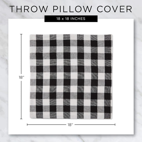 DII Decorative Square Throw Pillow Cover Collection Cotton, Machine Washable, Hidden Zipper, 18x18, Gray Assorted, 4 Piece...