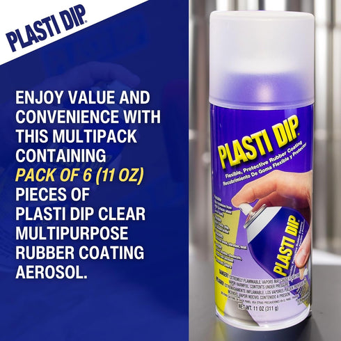 Plasti Dip 11 oz Clear Aerosol – Transparent Peelable Rubber Coating Spray, Removable Protective Clear Coat for Automotive, Tools & DIY Projects (...