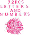 72 PCS Iron on Letters Numbers Patches, Embroidered Patches Letters A-Z Numbers 0-9 Applique for Clothes, Dress, Hat, Jeans, DIY Accessories, Pink...