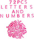 72 PCS Iron on Letters Numbers Patches, Embroidered Patches Letters A-Z Numbers 0-9 Applique for Clothes, Dress, Hat, Jeans, DIY Accessories, Pink...