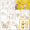 16 Pieces Butterfly Stencils for Painting, Reusable Plastic Spring Templates Flower Butterflies Stencils for Painting Craft Wood Canvas Fabric Nat...