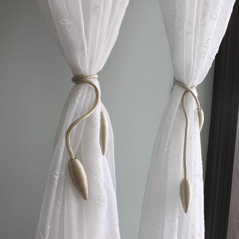 Valea Home 2 Pieces Curtain Tiebacks Clips Creative Window Drape Twist Tie Backs European Style Custom Made Curtain Holders Decorative Draperies H...