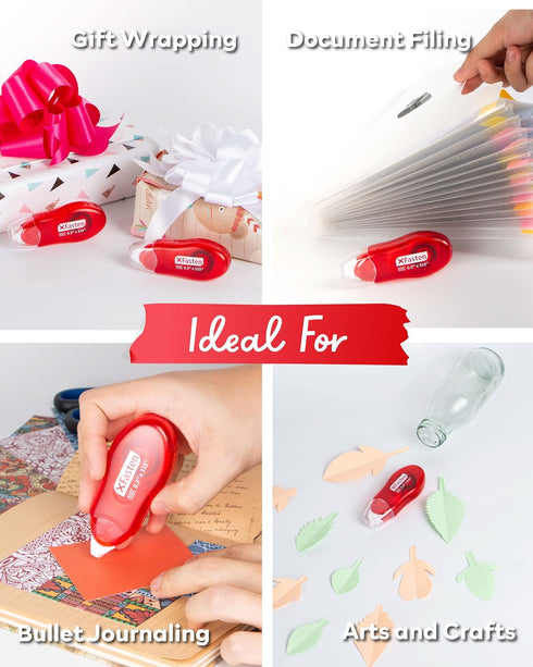 Japan Dots Scrapbook Tape Glue Roller Runner, 8mm x 26ft 8-Pack Double Sided Tape Roller, Dot Applicator for Scrapbook Album Kit, Removable-XFaste...