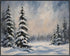 Posterizer 1 pcs-snowy jungle in winter in oil painting style-11-Landscape & Nature Art-Living Room Bedroom Decor- unframed wall art...
