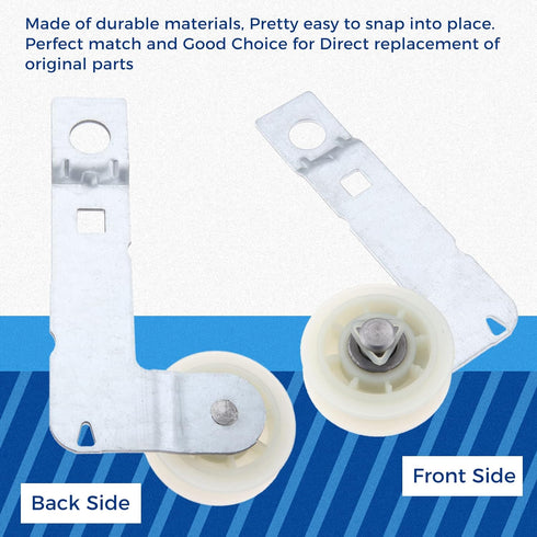 W10837240 Dryer Idler Pulley with Bracket, Replacement for Whirlpool, Kenmore, Replace 279640 W10118756 W10547290 PS11726337 3387372 3388674 W10118754