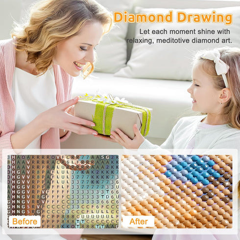EOBROMD Landscape Jesus Diamond Art Painting Kits, Paint by Number Kits for Adults Beginners DIY Paint Picture with Full Drill Diamond Dots for Ho...