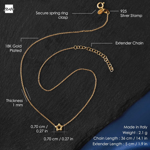 Amberta Women 925 Sterling Silver Celestial Choker...