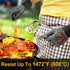 BBQ Gloves, 1472? Extreme Heat Resistant, Silicone Non-Slip Oven Mitts, Kitchen Gloves for Grilling, Cooking, Baking-1 Pair… (One Size Fits Most, ...