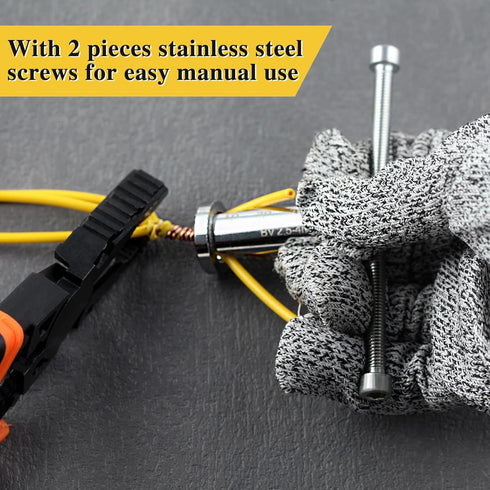 Wire Twisting Tool, Wire Stripper and Twister, 2 in 1 Electrical Drill & Manual Wire Stripper Cable Twister, Quick Connector Twist Wire Tool for P...