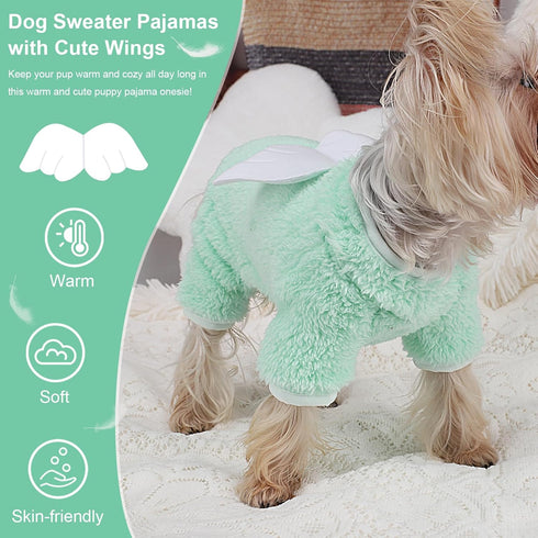 Small Dog Pajamas Dog Clothes for Small Dogs Girl Boy Fleece Small Dog Sweater Dog Pajamas Small Sized Dog Pet Clothes Puppy Sweater Dog Pjs Onesi...