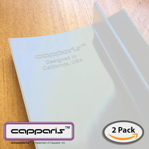 Capparis Kitchen Silicone Stove Counter Gap Cover, Easy Clean Heat Resistant Wide & Long Gap Filler, Seals Spills Between Counter, Stovetop, Oven, Washer & Dryer, Set of 2 (25 Inches, White)
