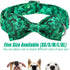 St.Patrick's Day Clover Dog Collars with Bow Tie,Green Abstract Clover Soft Cotton with Safety Metal Buckle Adjustable Puppy Collars for Small Boy...
