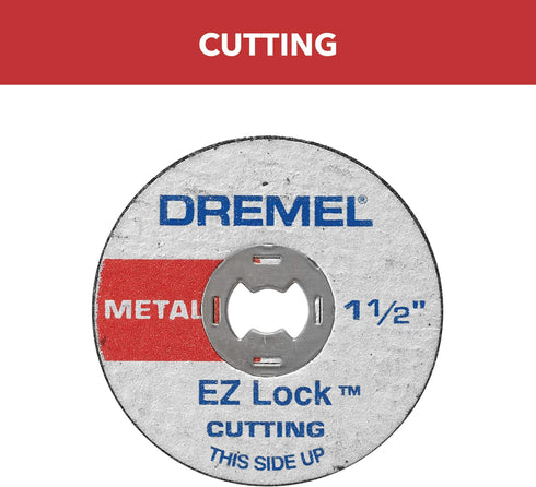 Dremel EZ456, 1 1/2-Inch (38.1 mm) Wheel Diameter, EZ - Lock™ Fiberglass Reinforced Cut-off Wheels, Rotary Tool Cutting Disc for metal cutting, 5 ...