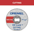 Dremel EZ456, 1 1/2-Inch (38.1 mm) Wheel Diameter, EZ - Lock™ Fiberglass Reinforced Cut-off Wheels, Rotary Tool Cutting Disc for metal cutting, 5 ...