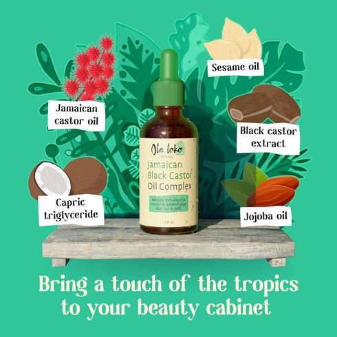 Jamaican Black Castor Oil for Hair Growth - Pure Black Jamaican Castor Oil with Jojoba & Sesame Oil, Jamaican Castor Oil for Skin, Hair & Nails, N...