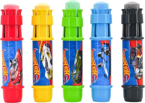 Sunny Days Entertainment Hot Wheels Jumbo Chalk Holders | 5 Chalk Sticks with Holders for Kids | Sidewalk Chalk for Toddlers...