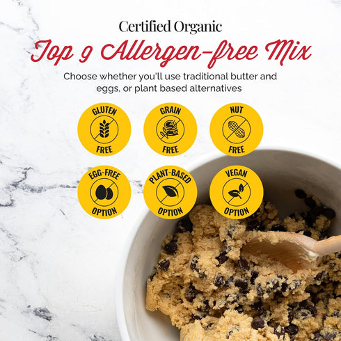 Otto's Naturals Grain-Free Ultimate Cookie Mix, 12.2 Oz., Top 9 Allergen-Free, Organic Cassava Flour, Gluten Free, Non-GMO, Vegan, Plant-Based...