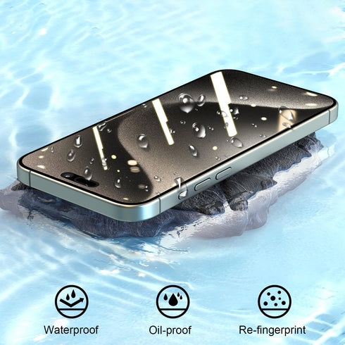 for iPhone 15 Pro Max Screen Protector Tempered Glass Screen Protector Camera Lens Protector Metal Ring Sticker for Magsafe Set with Installation ...