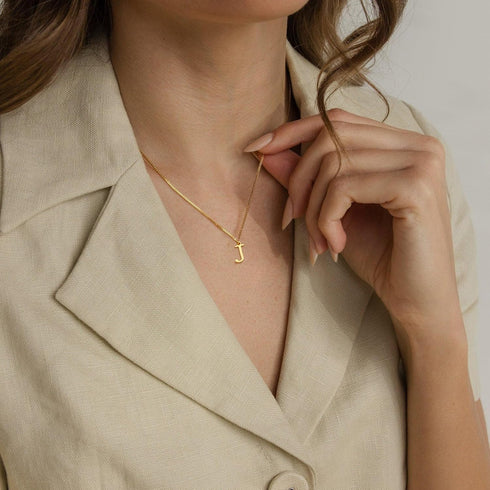 Gold Initial Necklaces for Women,Dainty 14K Real Gold Plated Letter Necklace Small Initial Pendant Choker Necklace Paperclip Layered Necklace Stac...