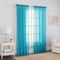 Pairs to Go Victoria Voile Modern Sheer Rod Pocket Window Curtains for Living Room (2 Panels), 59 in x 95 in, Turquoise...