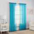Pairs to Go Victoria Voile Modern Sheer Rod Pocket Window Curtains for Living Room (2 Panels), 59 in x 95 in, Turquoise...