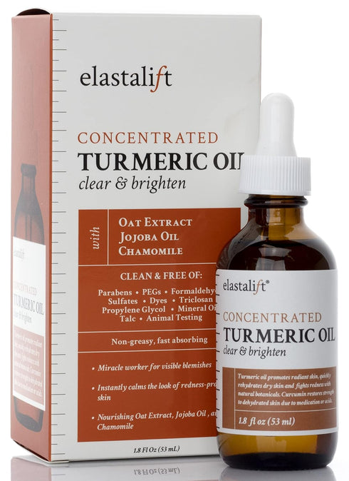 Elastalift Turmeric Oil Facial Skin Care Serum For Face. Antioxidant Moisturizer Skincare Serum Formula W/Rose Extract & Jojoba Oil For Dry Skin, ...