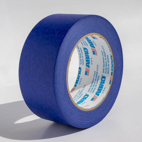 ABRO Masking Tape, 48mm x 55M, All Purpose Blue Masking Tape for Temporary Labeling and Marking, Easy Tear, Clean Removal, Painters Tape for DIY a...