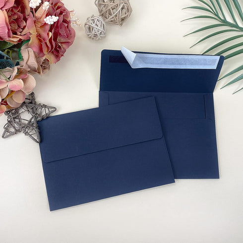 4x6 Envelopes For Invitation,Navy blue A6 envelope 4.75 x 6.5 inch, 4X6 Envelopes for A6 cards,Self Seal envelopes for weddings, greeting cards,ba...