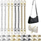 24 Pcs Purse Chain Strap D Ring Rivets Set Flat Purse Strap Extender Replacement Crossbody Chain Metal D Ring Stud Screw Post Head Buttons Handbag...