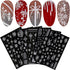 6 Sheets White Glitter Snowflakes Christmas Nail Art Stickers Decals Self-Adhesive Pegatinas Uñas Nail Supplies Nail Art Design Decoration Accesso...