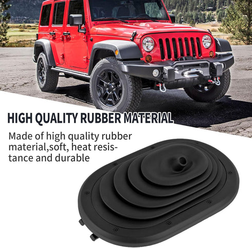 52060069Ac Car Gear Shift Boot Cover Replacement for Jeep Wrangler 3.8L 2007-2010, Shift Knob Cover Boot Gear Gaiter Cover Replacement for Jeep Wr...