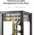 StarTech.com 2.4 x 3.9in Vertical Cable Management D Ring - 1.5U Metal D-Ring Hooks - Wire Organizer for 2 or 4-Post Network/Server Racks (CMHOOKM...