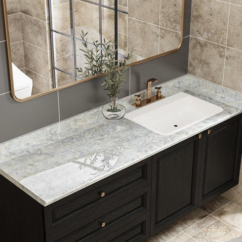 White Beige Grey Granite Marble Contact Paper Glossy Waterproof Marble Peel and Stick Wallpaper for Kitchen Bathroom Vinyl Self Adhesive Marble Co...