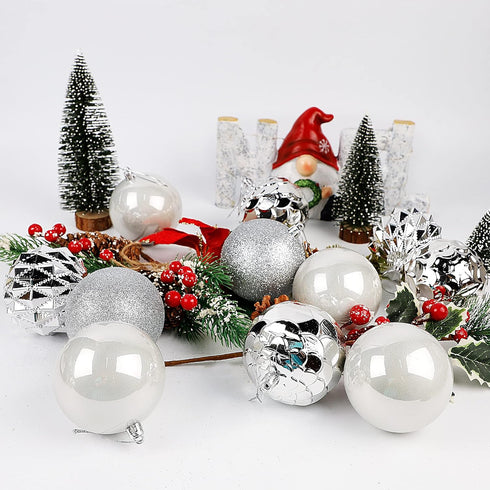Lulu Home Christmas Ball Ornaments, 20 Ct 3.15" Pre-Strung Hanging Ornament Decorations, Xmas Shatterproof Plastic Balls for Holiday Party Wreath ...