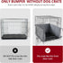 Dog Crate Bumper for Front Door Crate (Bumper Only, Without Crate), Soft Dog Kennel Protector Cover with Ties, Grey Dog Crate Pad Accessories for ...