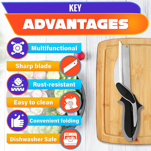 Vegetable Chopper Kitchen Scissors - Vegetable Scissors Food Cutter Quick Vegetable Cutter Knife Fruit Cutter Tools - Vegetable Slicer Food Choppe...