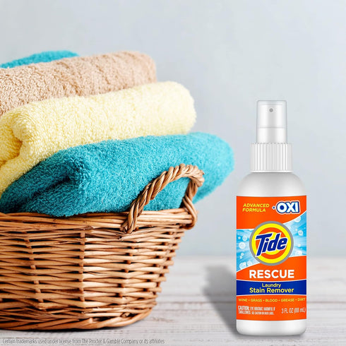 Tide Laundry Stain Remover with Oxi, Rescue Clothes, Upholstery, Carpet and more from Tough Stains, Enzyme Stain Remover, Travel Essential Spray, ...