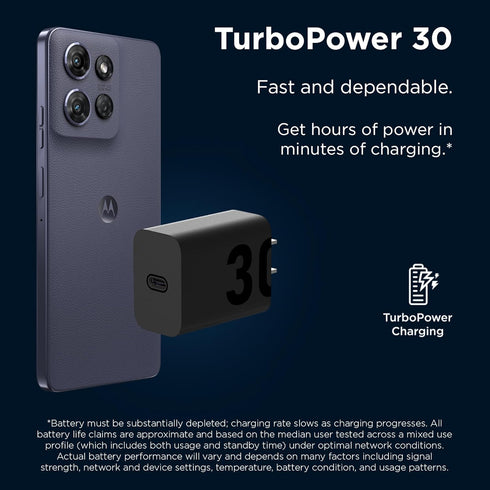 Motorola TurboPower 30 USB-C Charger - No Cable - for Moto G 2025, G Power 2025, G Power 5G (2024), Moto G Stylus 5G (2024), Motorola Razr (2024/2...