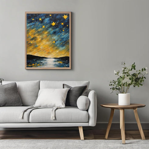 Posterizer 1 pcs- sea and beach themed oil painting style print 3-Landscape & Nature Art-Floral Botanical Art- Decor for Home & Office- unframed w...