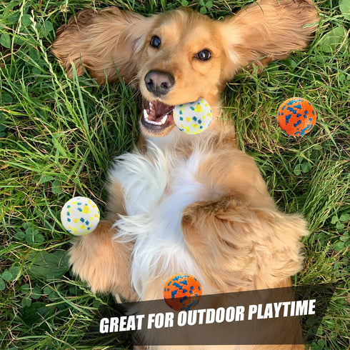 Dog Balls for Aggressive Chewers,Indestructible Floating Dog Ball,Bouncy Fetch Balls for Dogs Small Medium Breed,Lightweight Solid Tennis Balls fo...