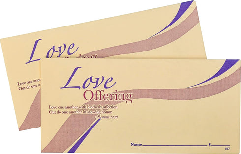 Love Offering Envelopes for Church (100)...