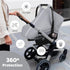 Elstey Muslin Baby Car Seat Cover, Breathable Carseat Canopy with Fully Zipper Opening, Universal Fit Infant Stroller Carrier Covers for Boys and ...
