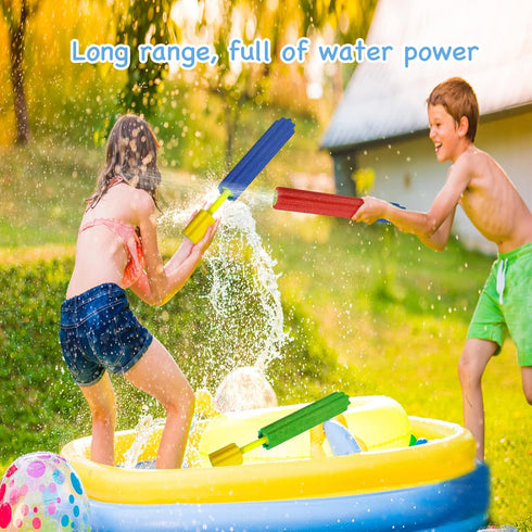Water Gun Set, Red, Yellow, Blue, Suitable for Children, Ideal for Summer Parties and Outdoor Activities...