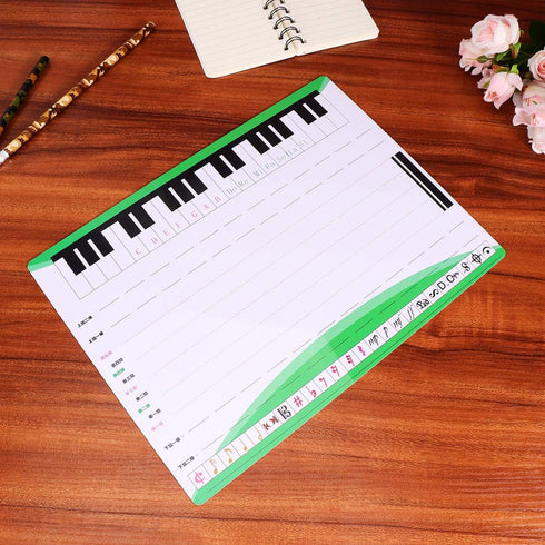 2pcs Dry Erase Music Lap White Board Erasable Writing Staff Write Musical Notes Double Sided Whiteboard Teaching Practice Board White 28.4x21x0.1c...