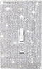 Silver Bling Rhinestones Single Toggle Switch Light Switch Cover Plates Decor Cute Sparkling Wall Plates For Home Bedroom Kitchen Outlet Covers De...