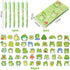 57Pcs Frog Sticky Notes with Pen Stickers Stationery Set 0.5mm Black Gel Ballpoint Pens Frog Self-Stick Notes Pads Cartoon Frog Vinyl Stickers Bac...