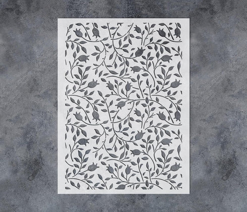 GSS Designs Large Vine Leaf Stencils 12x16Inch Reusable Flower Stencils for Painting on Wood Canvas Paper Fabric Floor Wall Botanical Stencils for...