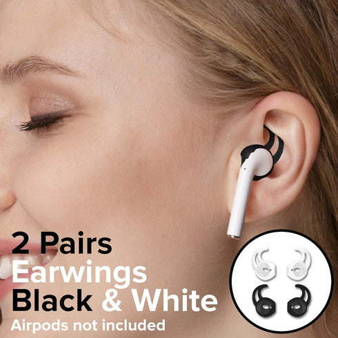 CHARGEWORX AirPods Case Cover Bundle for 1st & 2nd Gen AirPods, 9pc Set Includes Silicone Case Cover, 2pc Watchband Holders, 2pc Pairs Earhooks, 2...